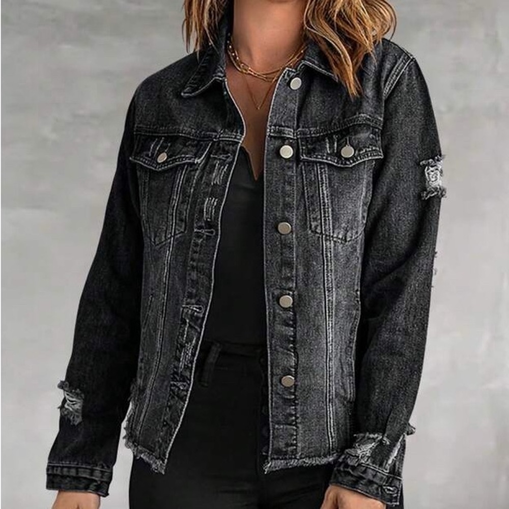 Women's Black Denim Jacket